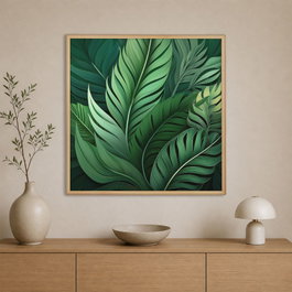 Wallity Pintura Decorativa en Lienzo Enmarcada 80 x 80 cm Multicolor